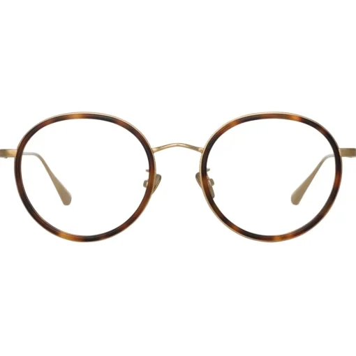 Linda Farrow - Sato Oval Optical Frame in Light Gold - LFL1452C2OPT - Eyewear - Avvenice^ Sunglasses