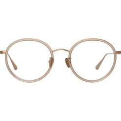 Linda Farrow - Sato Oval Optical Frame in Rose Gold - LFL1452C3OPT - Eyewear - Avvenice