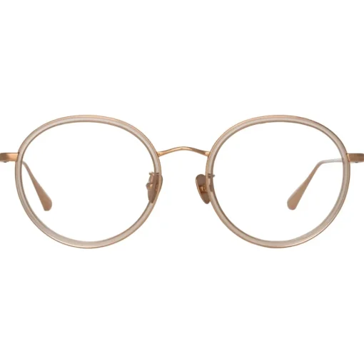 Linda Farrow - Sato Oval Optical Frame in Rose Gold - LFL1452C3OPT - Eyewear - Avvenice