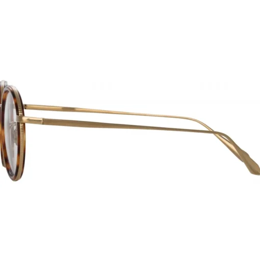 Linda Farrow - Sato Oval Optical Frame in Light Gold - LFL1452C2OPT - Eyewear - Avvenice^ Sunglasses