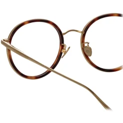 Linda Farrow - Sato Oval Optical Frame in Light Gold - LFL1452C2OPT - Eyewear - Avvenice^ Sunglasses