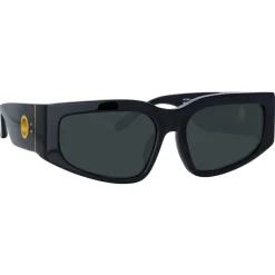 Linda Farrow - Senna Cat Eye Sunglasses in Black - LFL1351C1SUN - Eyewear - Avvenice^ Sunglasses