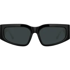 Linda Farrow - Senna Cat Eye Sunglasses in Black (Men’s) - LFL1351C1SUN - Eyewear - Avvenice