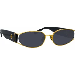 Linda Farrow - Shelby Cat Eye Sunglasses in Black - LFL1157C1SUN - Eyewear - Avvenice