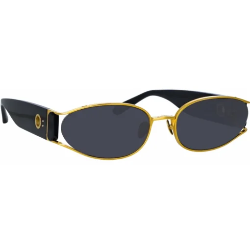 Linda Farrow - Shelby Cat Eye Sunglasses in Black - LFL1157C1SUN - Eyewear - Avvenice