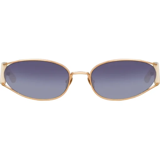 Linda Farrow - Shelby Cat Eye Sunglasses in Cream - LFL1157C3SUN - Eyewear - Avvenice^ Sunglasses