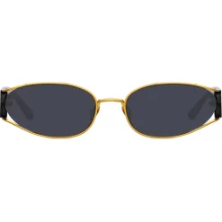 Linda Farrow - Shelby Cat Eye Sunglasses in Black - LFL1157C1SUN - Eyewear - Avvenice