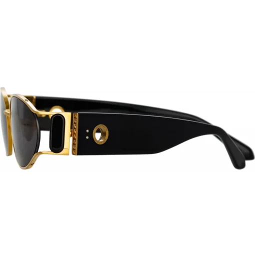 Linda Farrow - Shelby Cat Eye Sunglasses in Black - LFL1157C1SUN - Eyewear - Avvenice