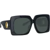 Linda Farrow - Sierra Oversized Sunglasses in Black - LFL1346C1SUN - Eyewear - Avvenice