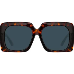 Linda Farrow - Sierra Oversized Sunglasses in Tortoiseshell - LFL1346C3SUN - Eyewear - Avvenice