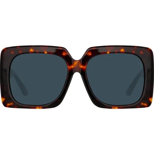 Linda Farrow - Sierra Oversized Sunglasses in Tortoiseshell - LFL1346C3SUN - Eyewear - Avvenice