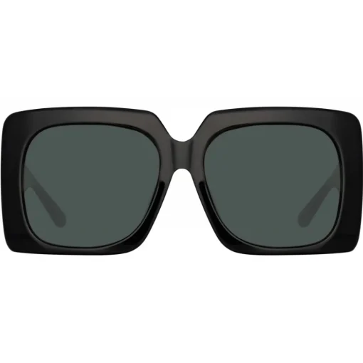 Linda Farrow - Sierra Oversized Sunglasses in Black - LFL1346C1SUN - Eyewear - Avvenice