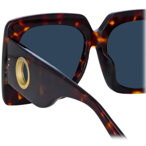 Linda Farrow - Sierra Oversized Sunglasses in Tortoiseshell - LFL1346C3SUN - Eyewear - Avvenice