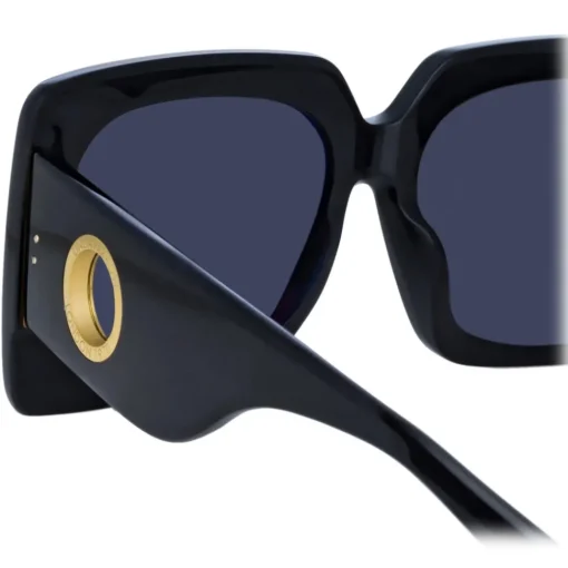 Linda Farrow - Sierra Oversized Sunglasses in Black - LFL1346C1SUN - Eyewear - Avvenice