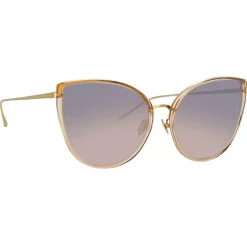 Linda Farrow - Silvie Cat Eye Sunglasses in Ash - LFL1244C3SUN - Eyewear - Avvenice