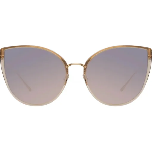 Linda Farrow - Silvie Cat Eye Sunglasses in Ash - LFL1244C3SUN - Eyewear - Avvenice