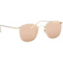Linda Farrow - Simon Square Sunglasses in Rose Gold - LFLC479C3SUN - Eyewear - Avvenice