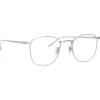 Linda Farrow - SImon Square Optical Glasses in White Gold - LFL479C7OPT - Eyewear - Avvenice^ Sunglasses