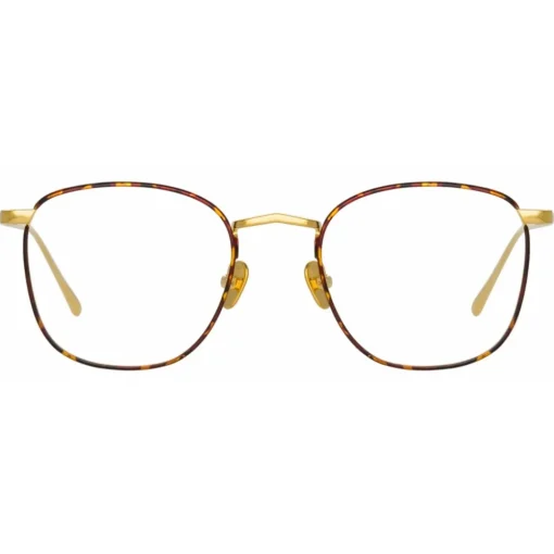 Linda Farrow - Simon Square Optical Glasses in Yellow Gold Tortoiseshell - LFLC479C17OPT - Eyewear - Avvenice