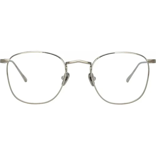 Linda Farrow - SImon Square Optical Glasses in White Gold - LFL479C7OPT - Eyewear - Avvenice^ Sunglasses