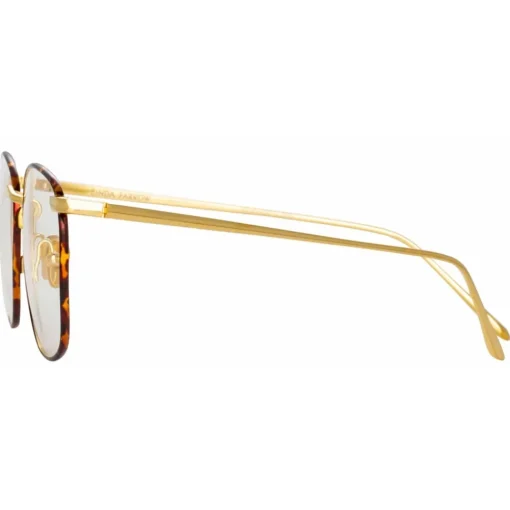 Linda Farrow - Simon Square Optical Glasses in Yellow Gold Tortoiseshell - LFLC479C17OPT - Eyewear - Avvenice