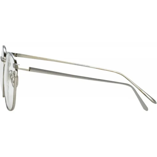 Linda Farrow - SImon Square Optical Glasses in White Gold - LFL479C7OPT - Eyewear - Avvenice^ Sunglasses