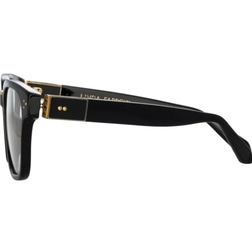 Linda Farrow - Steffen Optical D-Frame in Black - LFL1402C4OPT - Eyewear - Avvenice