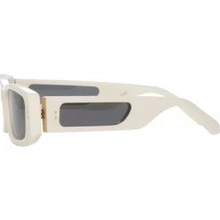Linda Farrow - Talita Rectangular Sunglasses in White - LFL1419C3SUN - Eyewear - Avvenice^ Sunglasses