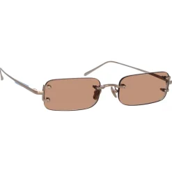 Linda Farrow - Taylor Rectangular Sunglasses in Light Gold Sand - LFL1131C10SUN - Eyewear - Avvenice