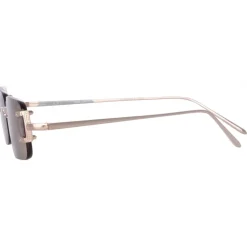Linda Farrow - Taylor Rectangular Sunglasses in Light Gold Sand - LFL1131C10SUN - Eyewear - Avvenice