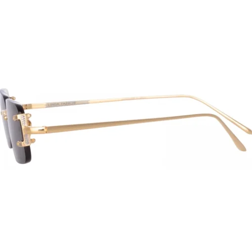 Linda Farrow - Taylor Rectangular Sunglasses in Yellow Gold Green - LFL1131C9SUN - Eyewear - Avvenice^ Sunglasses