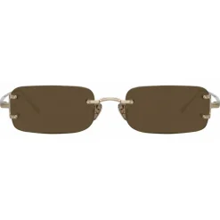 Linda Farrow - Taylor Rectangular Sunglasses in Light Gold Brown - LFL1131C2SUN - Eyewear - Avvenice^ Sunglasses