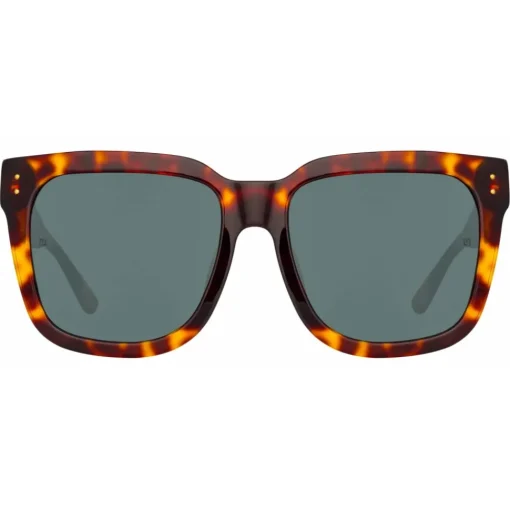 Linda Farrow - The Freya Square Sunglasses in Tortoiseshell - LFL1175C5SUN - Eyewear - Avvenice^ Sunglasses