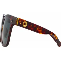 Linda Farrow - The Freya Square Sunglasses in Tortoiseshell - LFL1175C5SUN - Eyewear - Avvenice^ Sunglasses