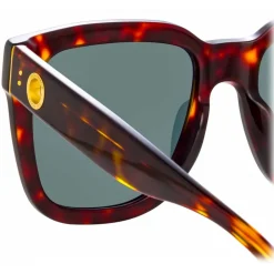 Linda Farrow - The Freya Square Sunglasses in Tortoiseshell - LFL1175C5SUN - Eyewear - Avvenice^ Sunglasses