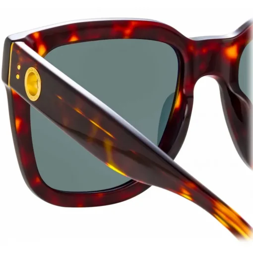 Linda Farrow - The Freya Square Sunglasses in Tortoiseshell - LFL1175C5SUN - Eyewear - Avvenice^ Sunglasses