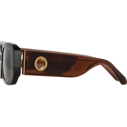 Linda Farrow - The Lola Rectangular Sunglasses in Brown - LFL1117C8SUN - Eyewear - Avvenice
