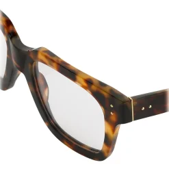 Linda Farrow - The Max D-Frame Optical Glasses in Tortoiseshell - LFLC71C2OPT - Eyewear - Avvenice^ Sunglasses