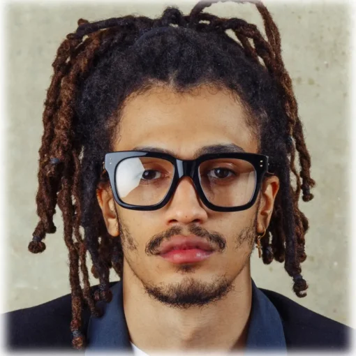 Linda Farrow - The Max D-Frame Optical Glasses in Black - LFLC71C1OPT - Eyewear - Avvenice^ Sunglasses