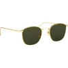 Linda Farrow - The Simon Square Sunglasses in Green Yellow Gold (C5) - LFL479C5SUN - Eyewear - Avvenice