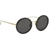 Linda Farrow - The Tracy Round Sunglasses in Black (C11) - LFL239C11SUN - Eyewear - Avvenice^ Sunglasses