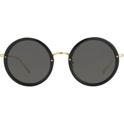Linda Farrow - The Tracy Round Sunglasses in Black (C11) - LFL239C11SUN - Eyewear - Avvenice^ Sunglasses