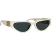 Linda Farrow - Tomie Cat Eye Sunglasses in White - LFL1426C2SUN - Eyewear - Avvenice^ Sunglasses