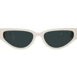 Linda Farrow - Tomie Cat Eye Sunglasses in White - LFL1426C2SUN - Eyewear - Avvenice^ Sunglasses