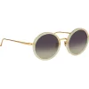 Linda Farrow - Tracy Round Sunglasses in Sherbet - LFL239C47SUN - Eyewear - Avvenice^ Sunglasses