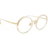 Linda Farrow - Tracy Round Optical Glasses in Quartz - LFL239C55OPT - Eyewear - Avvenice