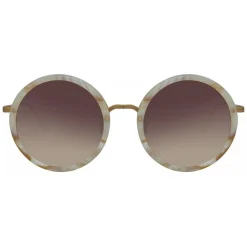 Linda Farrow - Tracy Round Sunglasses in Quartz - LFL239C51SUN - Eyewear - Avvenice^ Sunglasses