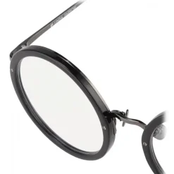 Linda Farrow - Tracy Round Optical Glasses in Black - LFL239C19OPT - Eyewear - Avvenice