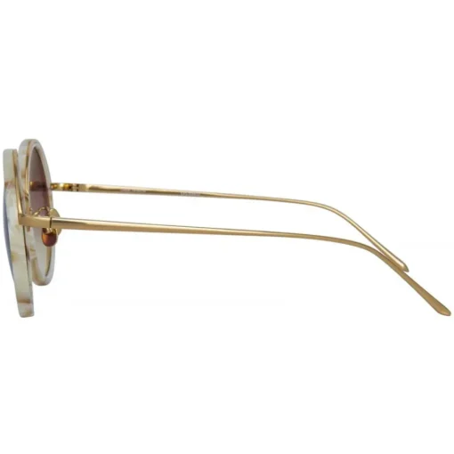 Linda Farrow - Tracy Round Sunglasses in Quartz - LFL239C51SUN - Eyewear - Avvenice^ Sunglasses