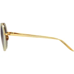 Linda Farrow - Tracy Round Sunglasses in Sherbet - LFL239C47SUN - Eyewear - Avvenice^ Sunglasses